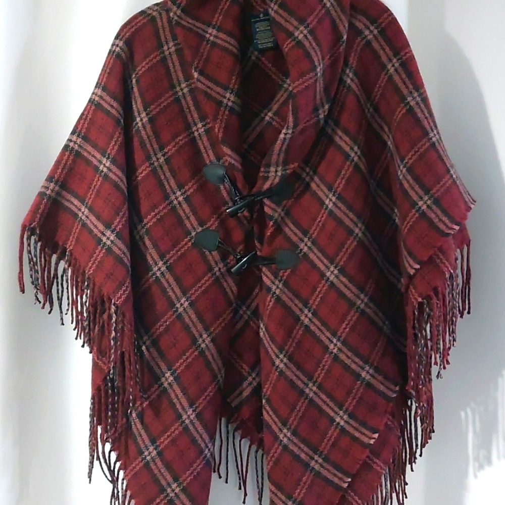 Brooks Brothers Plaid Poncho